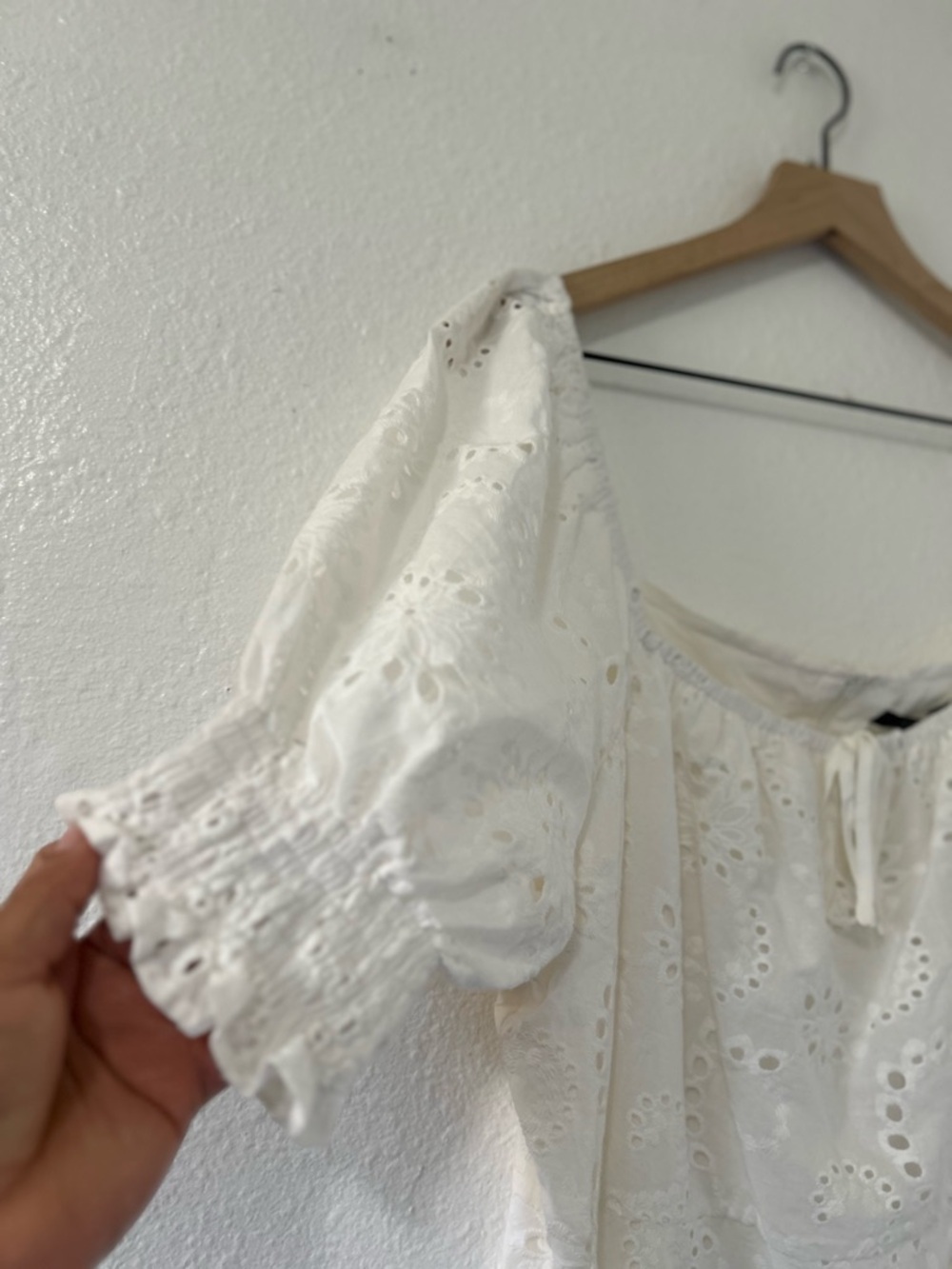7 for all mankind white eyelet dress size XL - Picture 5 of 8